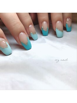 アイビーネイル(ivy-nail)/マット×変形フレンチ♪