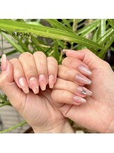 リッシュ(RICHE)/桃ネイル×フラッシュマグ