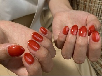 カーティシーネイルズ(curtisii NAILS)/シアーレッドワンカラー
