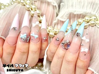 ネイルマフィア 渋谷(NAIL MAFIA)の写真/＜自然かつ美しいフォルム＞深爪・折れてしまった爪・短いお爪も綺麗に長さだし♪モチの良さも◎