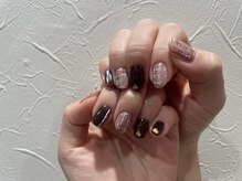 チアフル ネイルアンドアイラッシュ(cheerful)/ツイードネイル