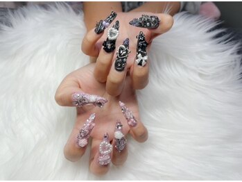 HIP nail 【長さだし/持ち込み/長さだし ネイル/持ち込み ネイル/マグネット ネイル】の写真/【パーツ500種以上】圧倒的な品揃え◎他店ではできない3Dキャラ＆ゴテゴテ痛ネイルのつけ放題で大満足♪