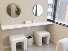 noon.【ヌーン】堀江/心斎橋の雰囲気（メイクブースあり。アイロン、メイク落としもご用意してます）