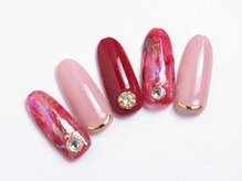 トータルビューティーアンドアズフローラ(Total Beauty & a`s Flora)/ボルドー×フィルム大理石