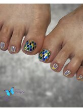 モルフォ 千駄ヶ谷(Morpho)/ユニコーン×ミラーボールネイル