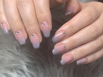 ピンク×くすみブルー