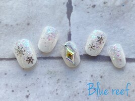 雪の結晶ネイル