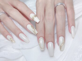 Mネイル/メタリックネイル|ホワイト