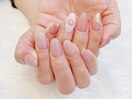 ぷっくらフラワーシンプルネイル