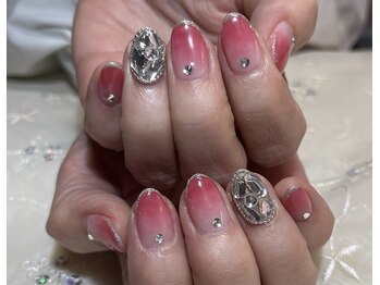 ティアリス(NAIL SALON TIARIS)/ストーン埋め尽くし グラデ