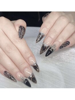 ハラ(Hara)/レース　黒レース　十字架