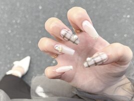 ★ミラー×チェックネイル★