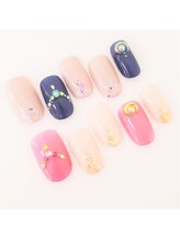 ネイルサロン クイール 小山店(NAIL SALON QUILL)/ワンカラー＋ストーン