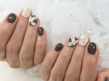 【森】ブラック リボンアート