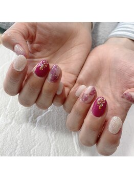 08ネイル(08 nail＆school)/マーブル、シェル入り☆