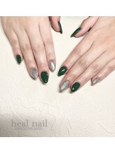 ヒールネイル(heal nail)/スカルプ ワンカラー×ラメ