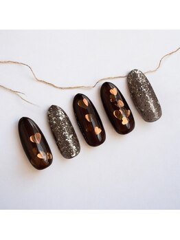 バレンタインネイル