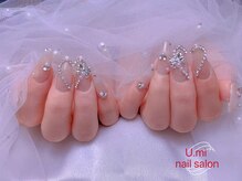 ユミ(U mi)/チップ長さ出し ハートネイル