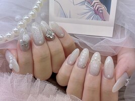 痛ネイル イニシャル フィルイン