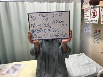 杉本接骨鍼灸院/59.0kg→？kg　52歳　155cm 