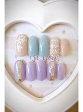 ネイルステーション ブルー(Nail Station BLUE)/5月6月　定額￥5700　デザイン3