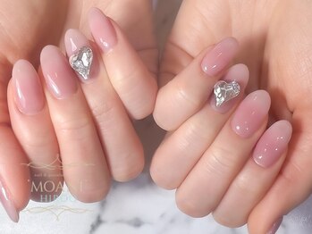 モアニ ヒロオ 渋谷店(MOANI Hiroo)/花びらネイルハートビジュー