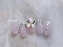 エンジェルガーデンネイル 池袋店(Angelgarden nail)/キラキラ蝶々ネイル
