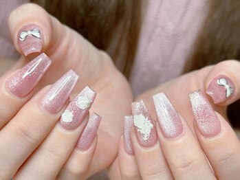 ウサギネイル 新大久保店(usagi nail)/ピンクネイル