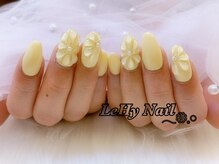 レヒネイル(LeHy nail)/ぷっくりフラワーネイル
