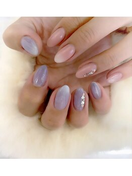 クリアー(clear)/エアーブラシ、アシメ、韓国風