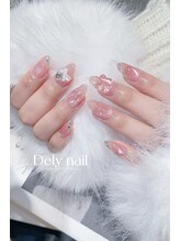 デリーネイル(Dely_nail)/うる艶ピンクのチークネイル