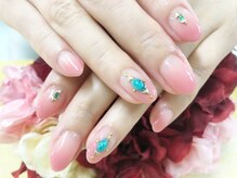 ダブルネイル(Double Nail)/[石田] シンプルターコイズ