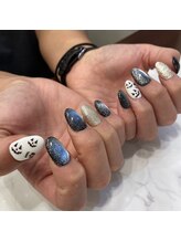 ハーティーネイル hearty nail 溝の口店/ハロウィンネイル/マグネット