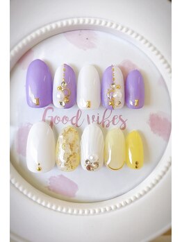 ネイルステーション ブルー(Nail Station BLUE)/5月6月　定額￥6500　デザイン2