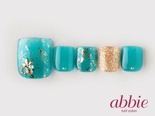 ネイルサロンアビー 北千住店(abbie)/クリアターコイズフット ￥11572
