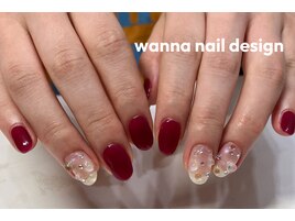 ワンカラーにポイントアート♪