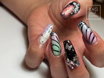 ラグ ネイル(RAG nail)/胡蝶しのぶネイル