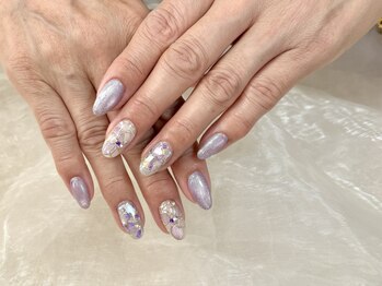 ヒラソルネイル(Girasol nail)/アジサイネイル