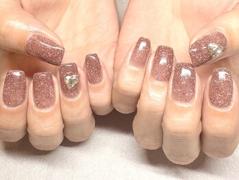 パープルの爪屋/レッドフラッシュネイル♪