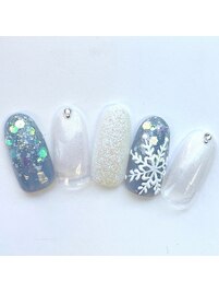 雪の結晶ネイル