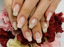 ダブルネイル(Double Nail)/【ほり】ウエディングネイル