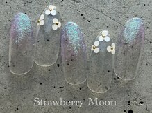サロンストロベリームーン(Salon Strawberry Moon)/ドットフラワーネイル　￥6980