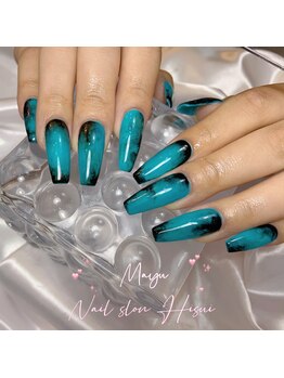 ヒスイ(Hisui)/大理石柄ネイル