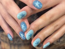 アイネイルズ 天神今泉店(I-nails)/【mami.i】ちぐはぐ手描きスター