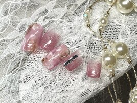 春ネイル ニュアンス ピンク