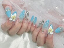 マーメイド 秦野店(Mermaid)/プルメリア夏ネイル