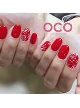 オコネイル ネイルサロンアンドスクール(OCO nail)/paisley × red☆