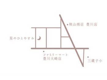 星のひとやすみ/新しいお店の地図です