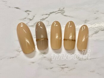 ミオリィ(meoli)/ワンカラー＋ラメライン