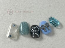 ネイルメゾン 梅田(NAIL MAISON)/ブルーリボンキラキラ